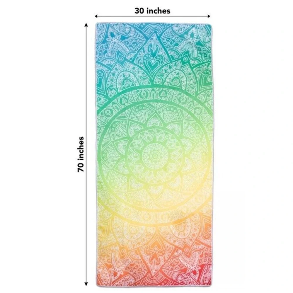 Mandala Beach‎ Towels, 30x70 in, Oversized Beach Towel w/ Travel Bag, Microfiber